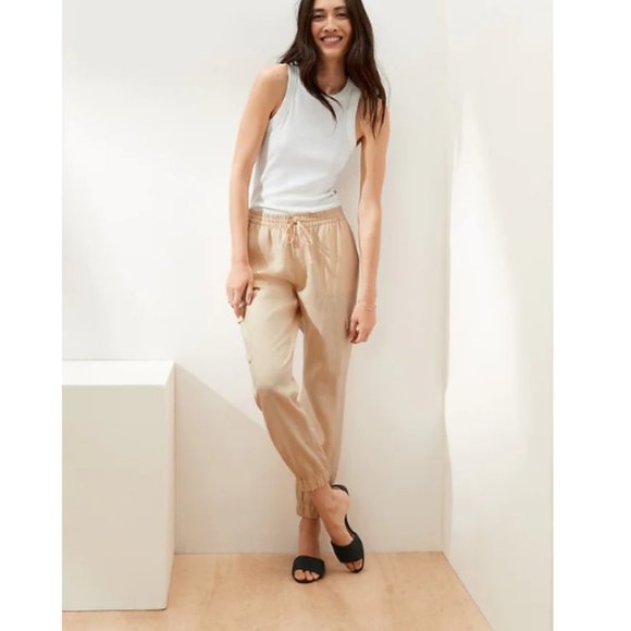 NWT BanRepF Linen Cargo Jogger SP Black F274 - Picture 5 of 6